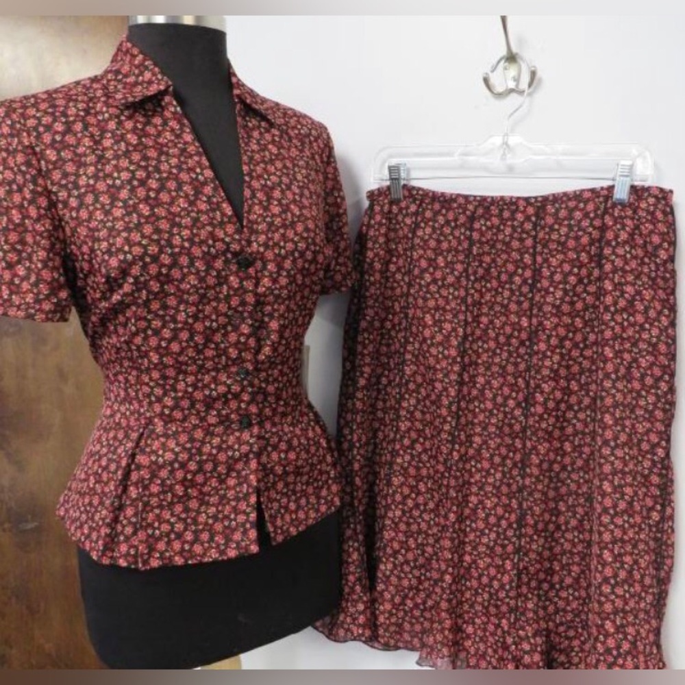 Danny & Nicole 2Pc Floral Suit Size 12
